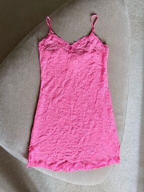 Pink Lace Slip - New